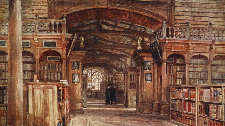 Interior of the Bodleian Library in 1903.