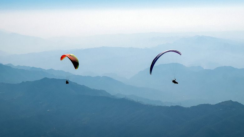 paragliding in the Himalayas