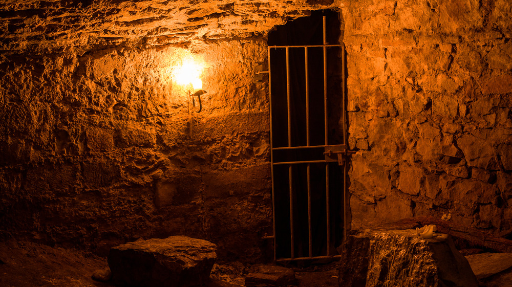 An underground cave prison