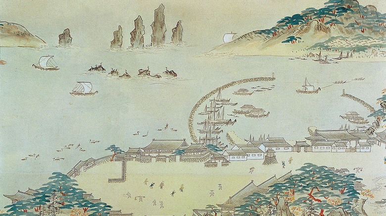 Map of the Choryang Waegwan and its surrounding area in Busan