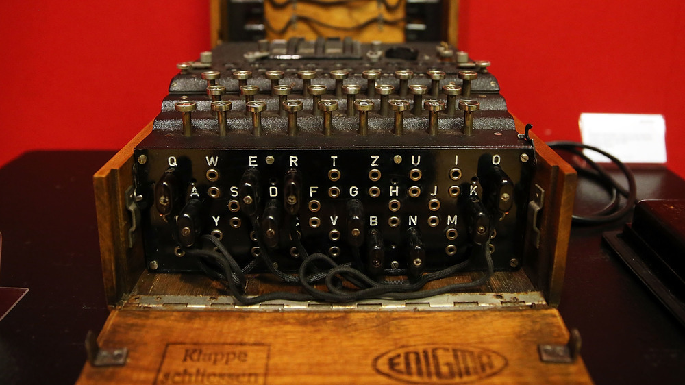 Turing's Enigma Device on a table