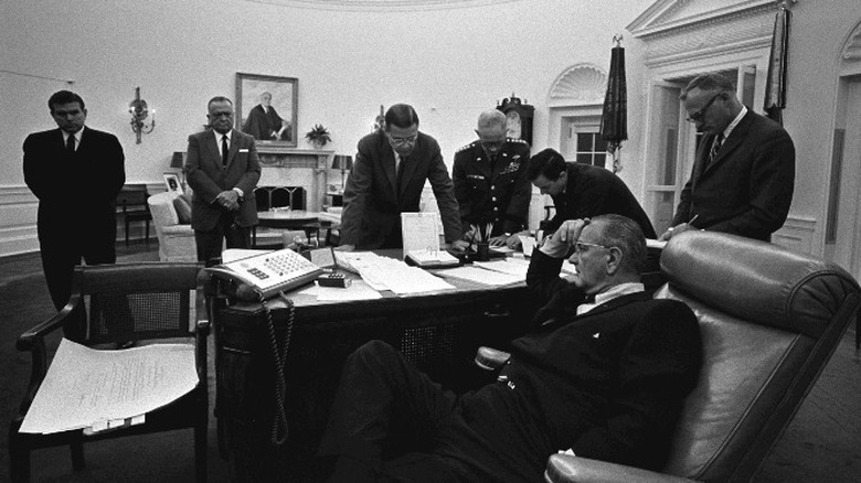 Oval office meeting, Detroit riots
