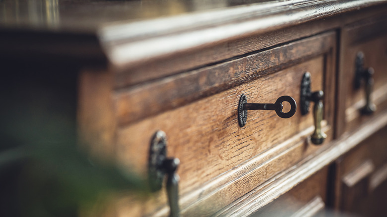 Old wood chest