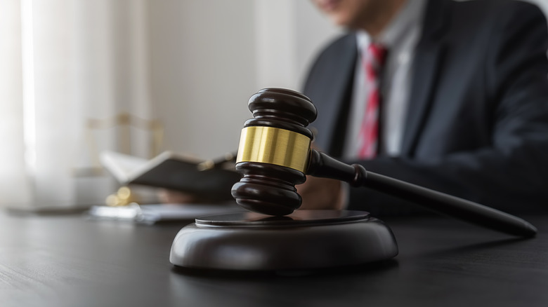 gavel in a courtroom