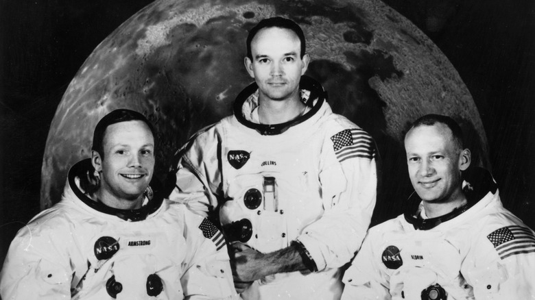 apollo 11 crew pose together
