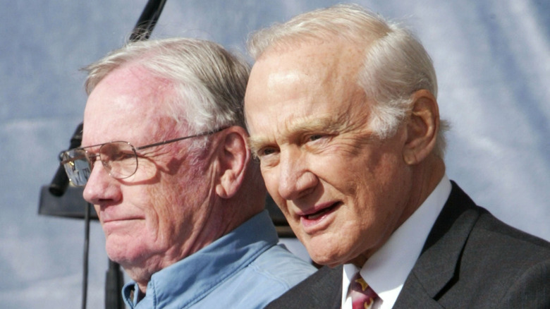 neil armstrong and buzz aldrin attending event