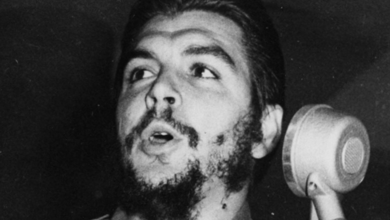 Che Guevara at the microphone