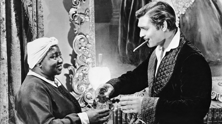 Hattie McDaniel and Clark Gable