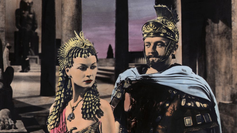 Cleopatra and Caesar portrayed by Vivien Leigh and Claude Reins