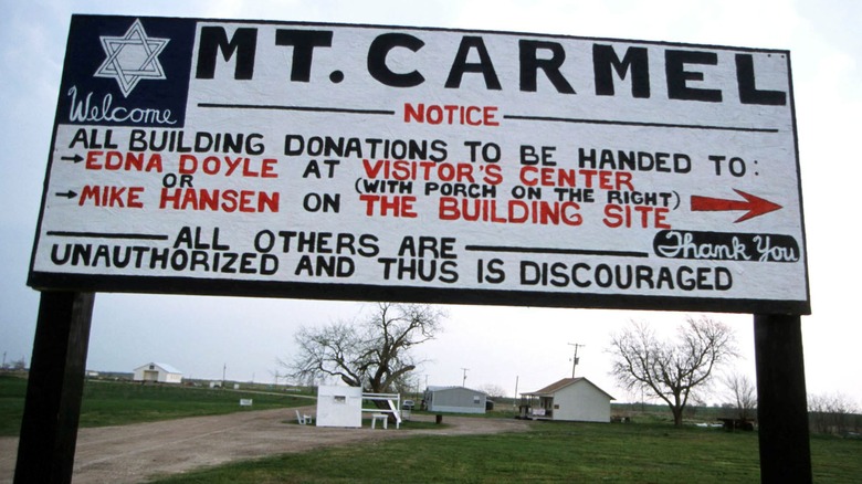 Branch Davidian compound sign