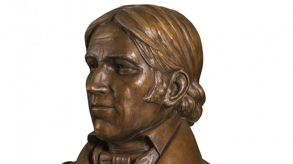 Davy Crockett in bronze