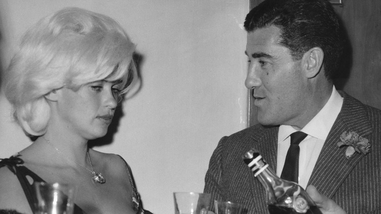 Jayne Mansfield and Mickey Hargitay, speaking