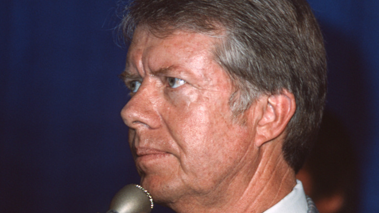 Jimmy Carter campaigning in 1976