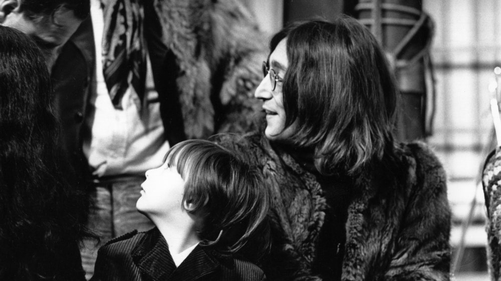 John Lennon with his son Julian