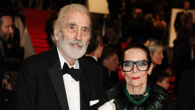 Christopher Lee and his wife 