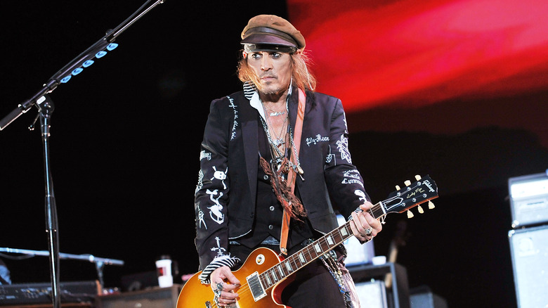 Johnny Depp performing