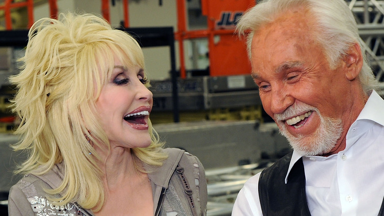 kenny rogers and dolly parton laughing together
