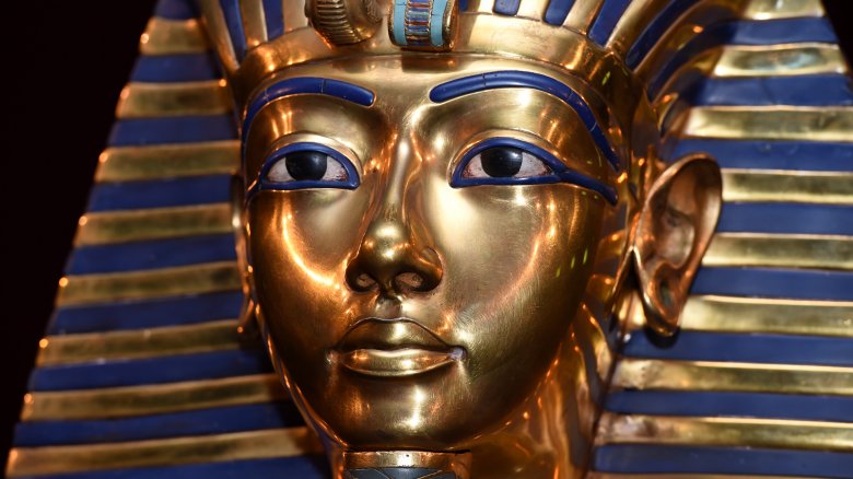 king tut mask close up