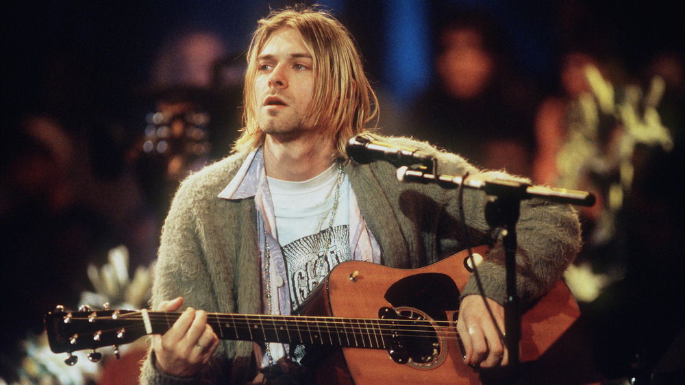 Kurt Cobain playing guitar, 1993