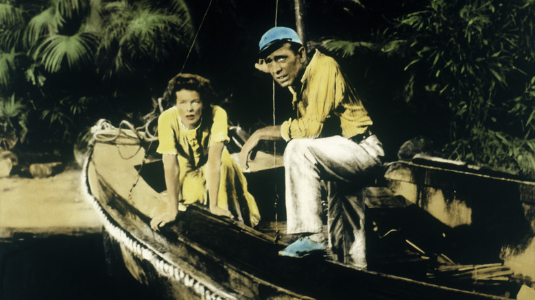 Hepburn and Bogart, 'The African Queen'