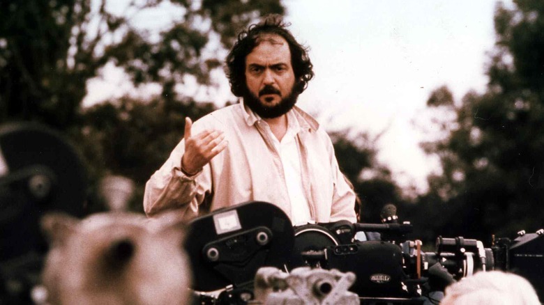 Stanley Kubrick on the set of Barry Lyndon
