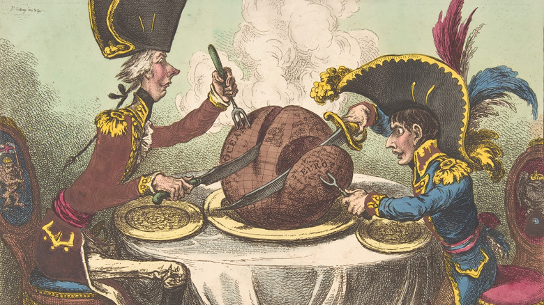 British cartoon of Napoleon 