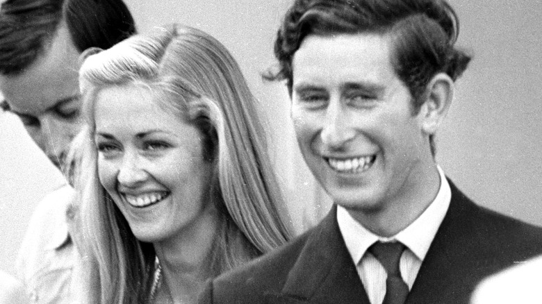 Penelope Knatchbull and King Charles III laughing