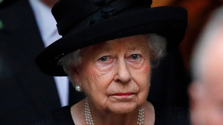 Queen Elizabeth in mourning