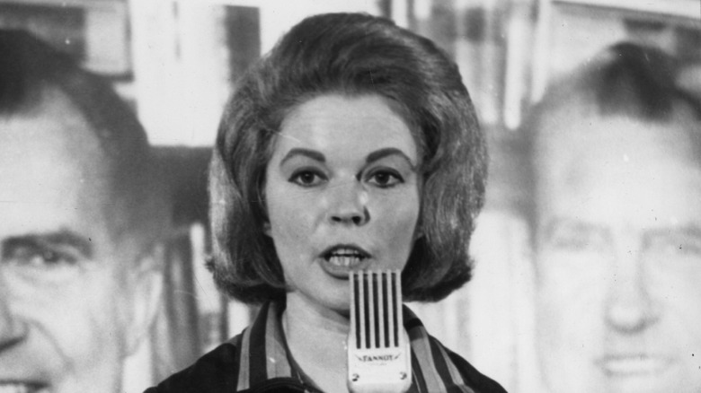 Shirley Temple giving speech