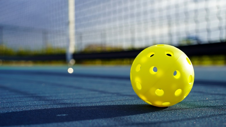 Pickleball on court