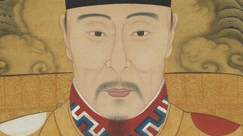 Official portrait of Jiajing, emperor during the 1556 earthquake