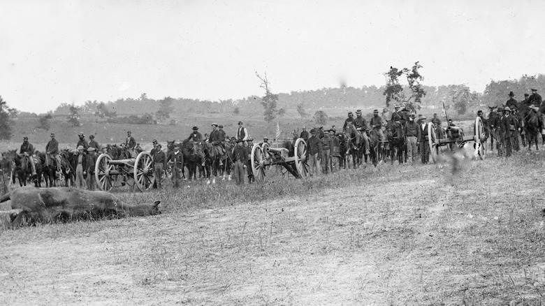 Soldiers in Pennsylvania Independent Battery 'E' Light Artillery, Antietam, 1862