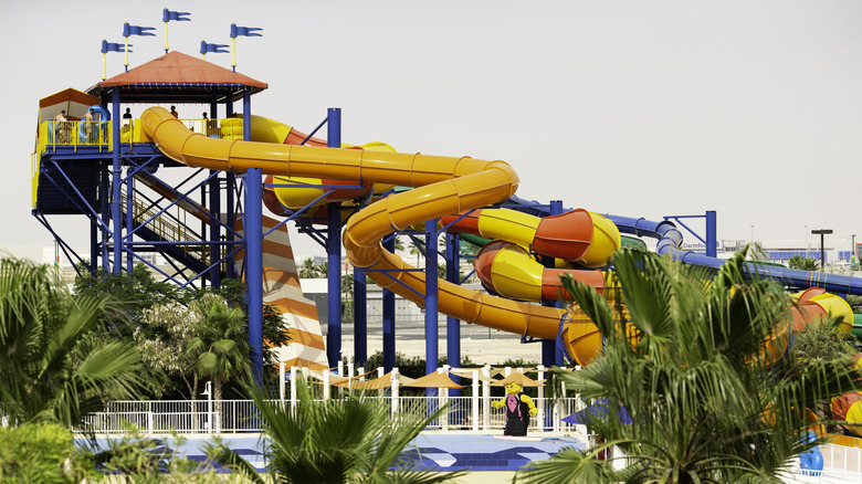 a waterpark slide