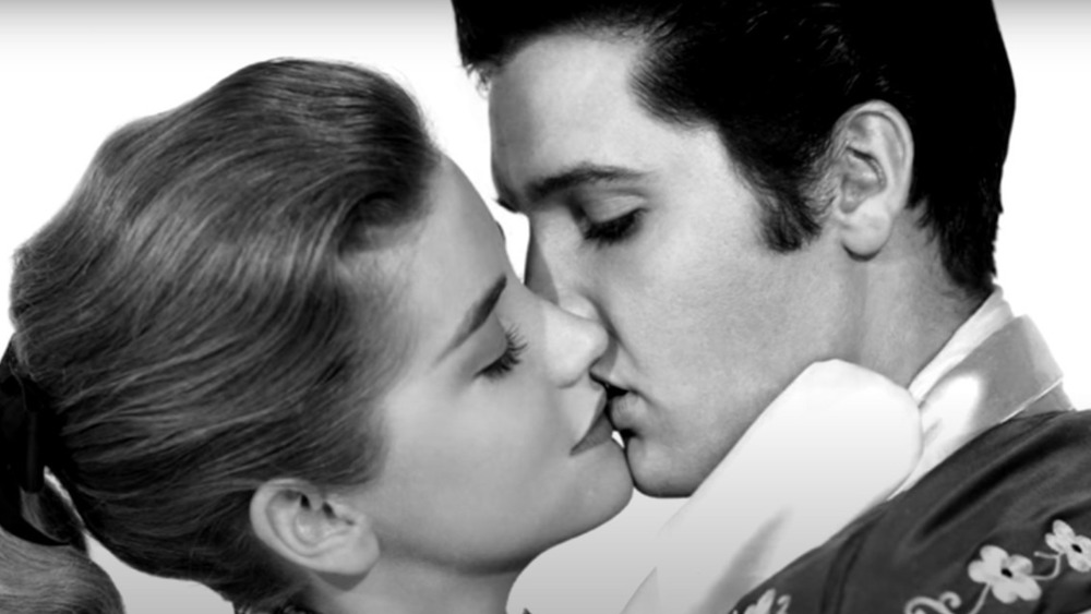 Dolores Hart kisses Elvis