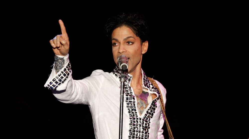 Prince performing in 2008