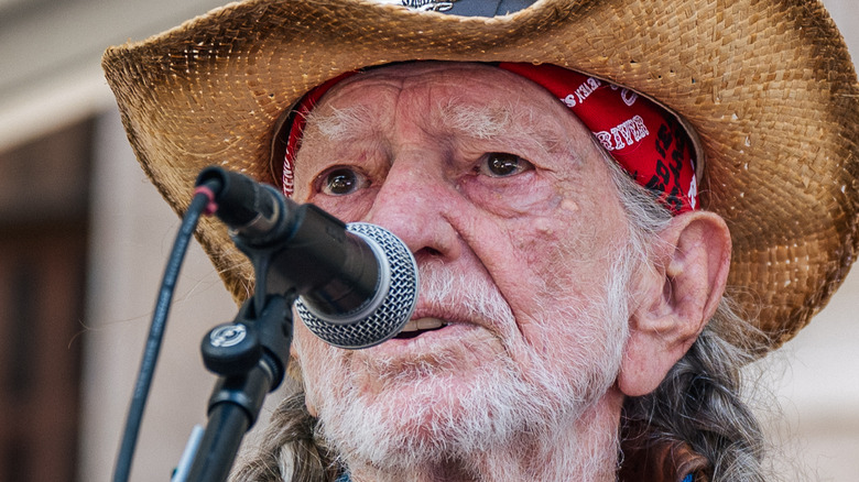 Willie Nelson performing 