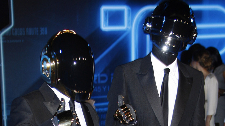 Daft Punk pose at event