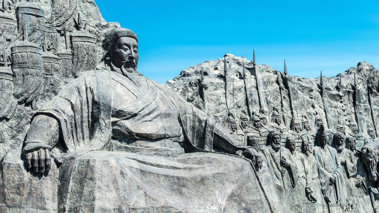 Kublai Khan statue at Xanadu site