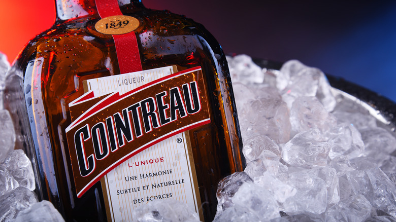 bottle of cointreau on ice