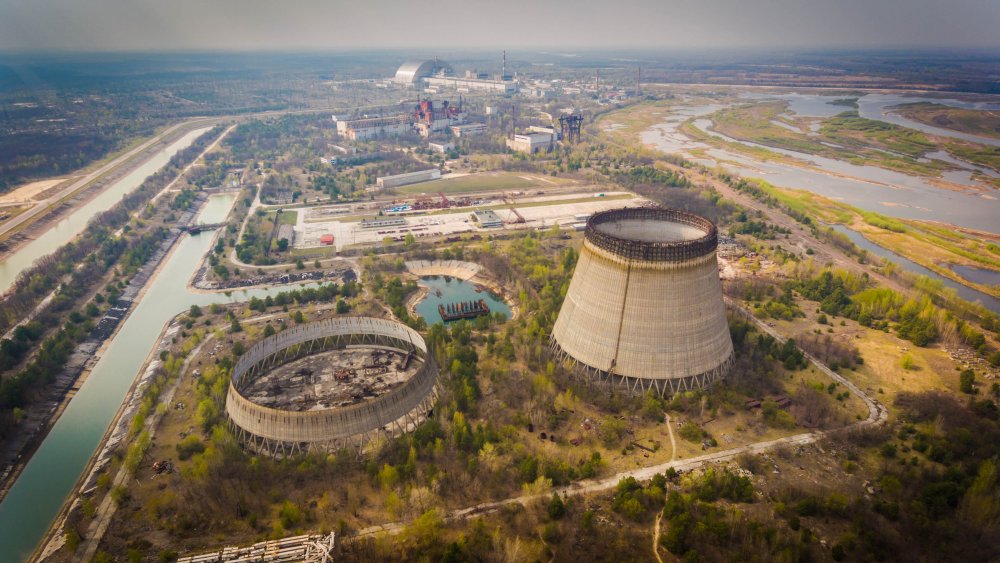 Aerial shot of Chernobyl 