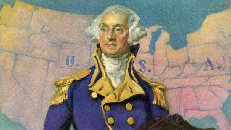 George Washington on horseback
