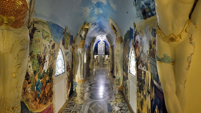The Labyrinth, interior of the "Temples of Humankind" built by Damanhur communit