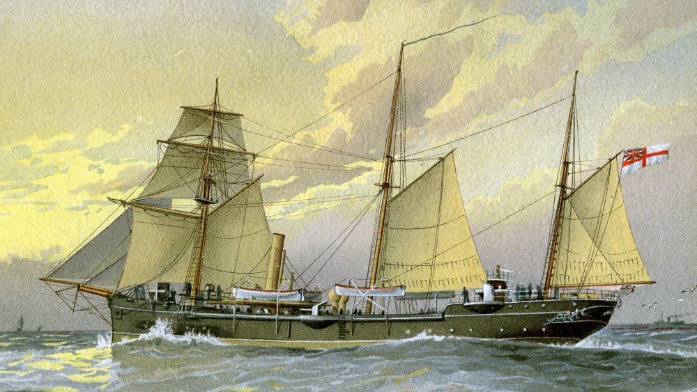 A British warship