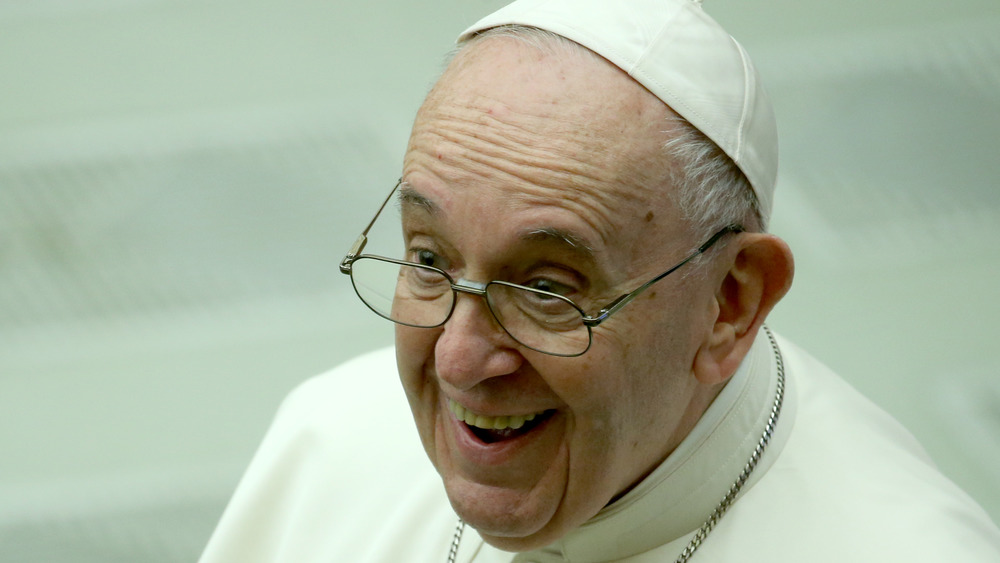 Pope Francis smiles