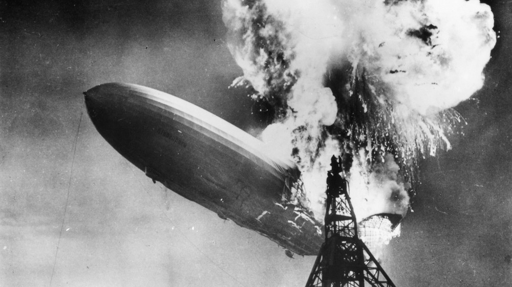 The explosion of the Hindenburg