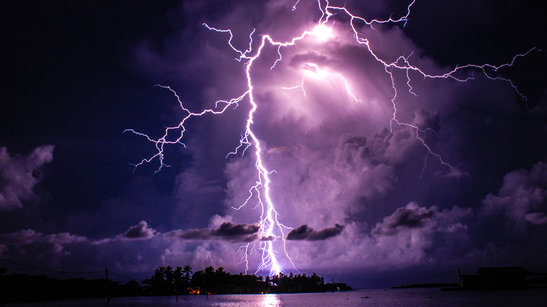 Lightning strike over Lake Maracaibo