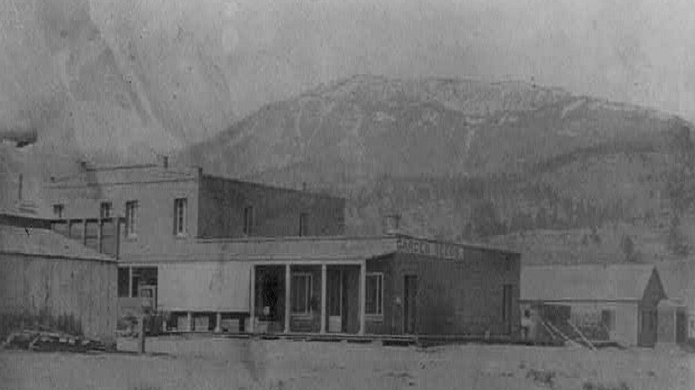 Washoe City, Nevada with mountain in background