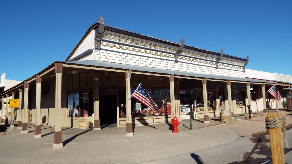 front of oriental saloon in tombstone