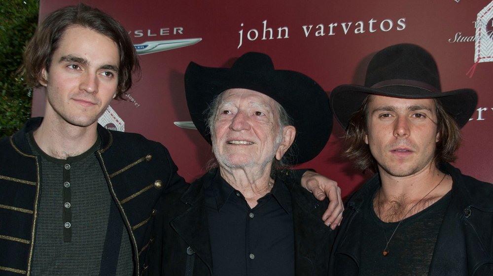 Willie Nelson and two of his sons