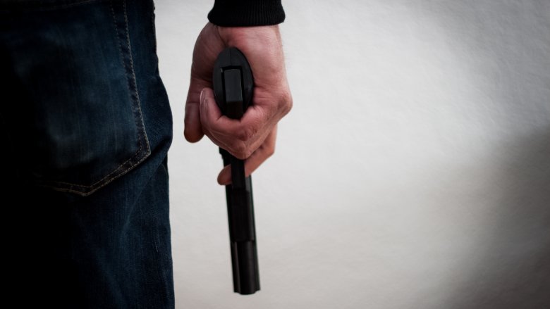 Criminal with gun